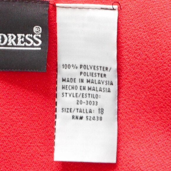 Sag Harbor Top Womens 18 Coral Polyester Sleeveless Layered Look Buttons Career - Picture 7 of 13